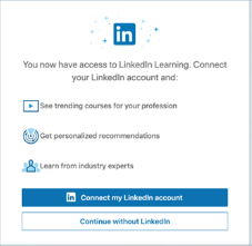linkedIn learning connect account