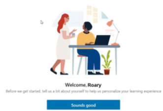 linkedin learning account connection welcome page